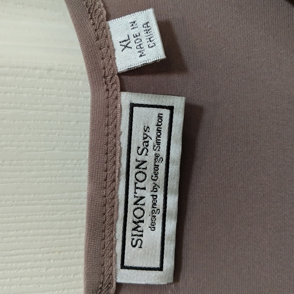 Simonton Says Women's Tank w/Lace Insert Size XL - Picture 2 of 7